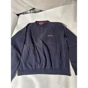 Vintage Men's Large Ralph Lauren Chaps Navy Blue Sweater